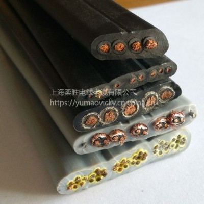 TVVB电梯专用随行扁平电缆线3~60芯国标纯铜行车电动 伸缩门软扁线图2