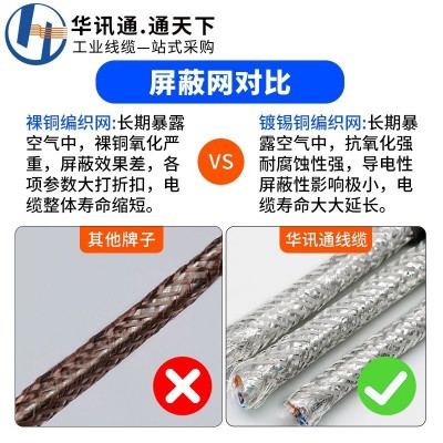 国标铜芯RVVSP/RVSP双绞屏蔽线2/4/6/8芯0.3/0.5平 方RS485通信线图3