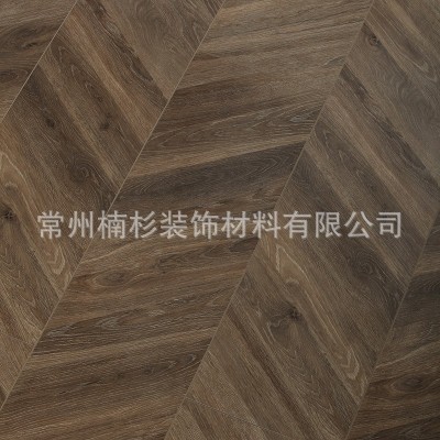 厂家黑胡桃人字拼鱼骨拼多层实木复合地板12mmE0环保地暖原木本色图3