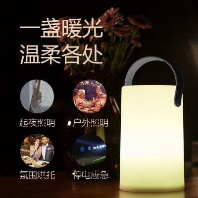 跨境一件代发 跨境供应 插电led充电usb圆形氛围灯台灯小夜灯定制图3