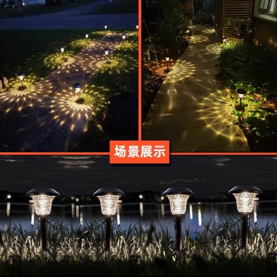 跨境爆款太阳能草坪灯 户外防水不锈钢玻璃led花园庭院 地插灯图4