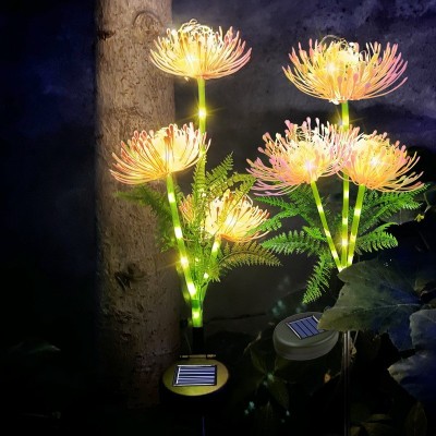 新款LED户外太阳能彼岸花灯仿真花室外装饰花庭院景观插地草坪灯图3