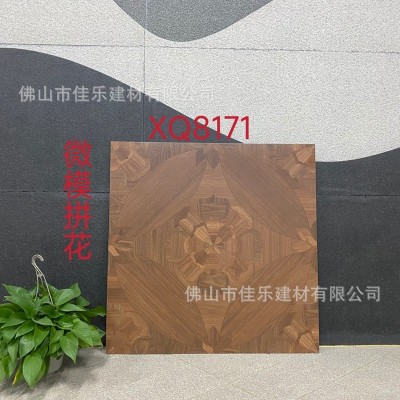 法式凡尔赛鱼骨纹天鹅绒柔光模具精雕木纹砖客厅瓷砖800x8 00地砖图4