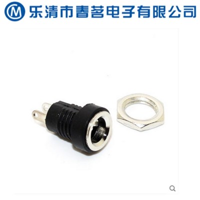 DC电源插座 全铜 DC-022B 5.5*2.1MM 2脚 圆孔螺纹螺母图4