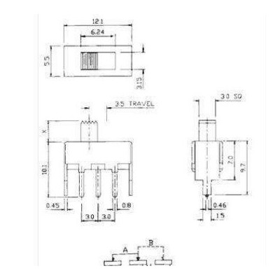 6壳7壳8壳9壳11壳14壳拨动开关滑动开关SS12F47玩具开关电子产品图5