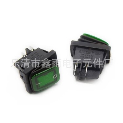 KCD4防水船型开关30A大电流4脚2档翘板开关红色带灯KCD2-21N-F图2
