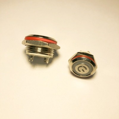超短轻触金属按钮开关自复位薄款短行程开关12mm16mm19mm