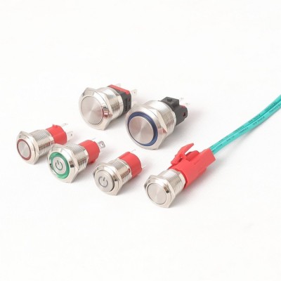金属按钮开关20A大电流IP68防水16mm19mm22mm不锈钢可加工可配尾图5