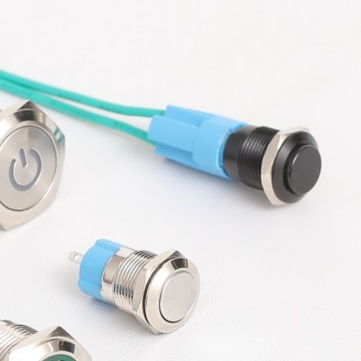 金属按钮开关12mm22mm16mm10mm8mm19mm触摸带线防水大电流焊接脚图3