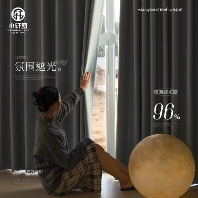 窗帘遮光2025新款法式轻奢绍兴柯桥客厅遮阳雪尼尔窗帘卧室高级感图5