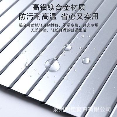 新款L型铝合金百叶窗帘加密隐孔厂型办公卫生间Z型卫生间浴室卷帘图2