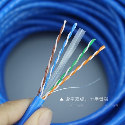 批发超六类网线家用八芯无氧铜poe监控宽带线cat6电脑网络线300米图3