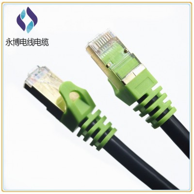厂家定制代工CAT7七类SSTP屏蔽高速传输室内外无氧铜办公网络跳线图4