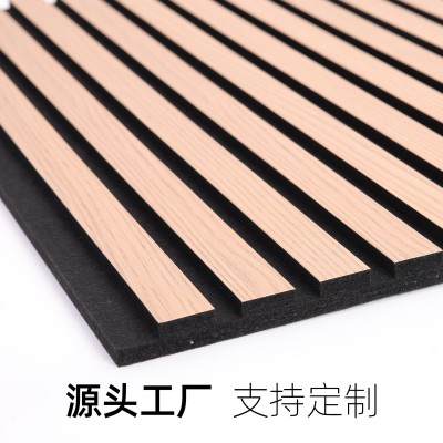 跨境木条吸音板隔音板 木条格栅吸音板隔音装饰板聚酯纤维格栅板图3