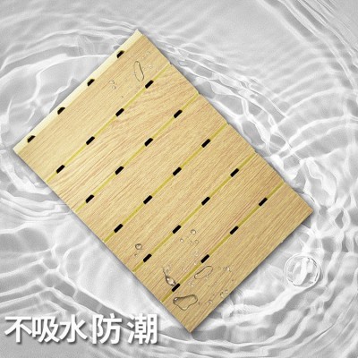 天戈 生态木塑槽木吸音板防水防潮吸声板 会议室礼堂木质吸音材料图4