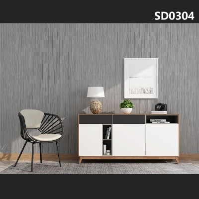 SD9米5素色环保无纺布石纹条纹墙纸酒店工程公装壁纸批发图4