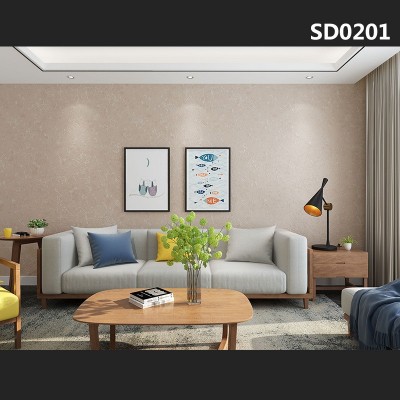 SD9米5素色环保无纺布石纹条纹墙纸酒店工程公装壁纸批发图3