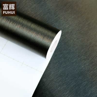 金银拉丝自粘墙纸防水酒店工程壁纸金属质感软片家具翻新贴纸防火图3