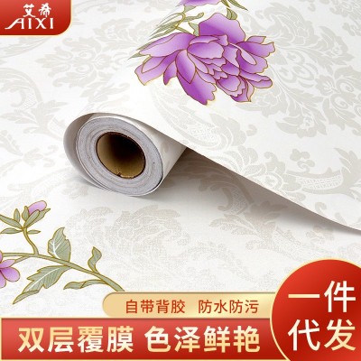 自粘墙纸卧室装饰客厅立体贴纸加厚欧式家用壁纸电视贴纸ins贴纸