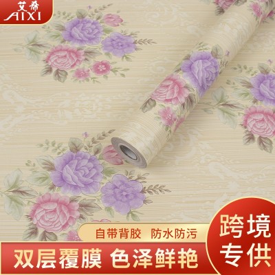 自粘墙纸卧室装饰客厅立体贴纸加厚欧式家用壁纸电视贴纸ins贴纸图2