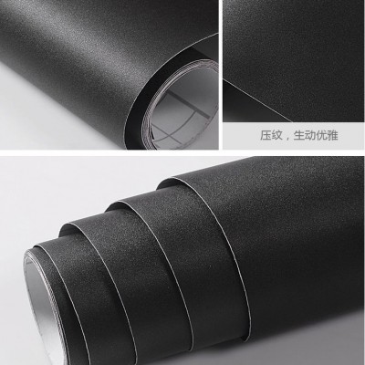 黑色PVC波音软片自粘墙纸冰晶画无框画相册耗材背面黑磨砂柜贴膜图2