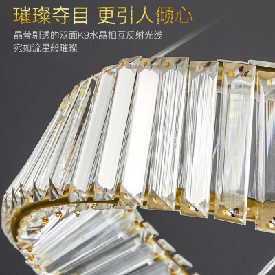 新款轻奢别墅客厅吊灯现代简约餐厅卧室灯设计师水晶led中山灯具图2