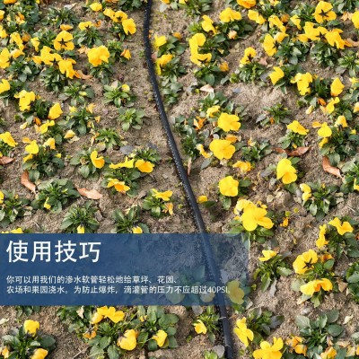 厂家跨境专供 贴片式滴灌带 蔬菜果园灌溉滴灌滴管 OEM渗水管图3