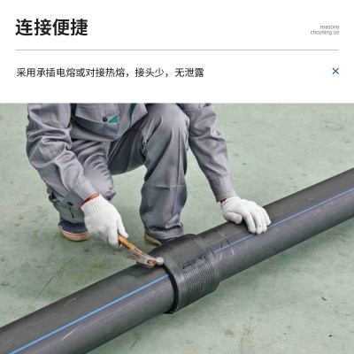 京通厂家现货供应HDPE给水管PE穿线管市政工程水管大口径灌溉pe图5