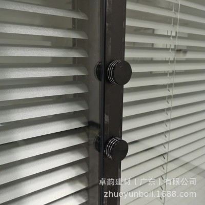 办公室玻璃隔断墙 铝合金屏风隔断 双层钢化玻璃百叶门窗现代简约图4