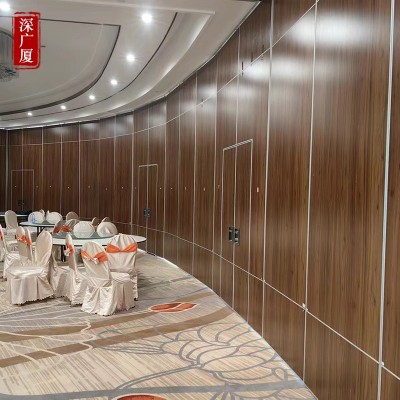 酒店宴会厅移动隔断折叠门活动隔断墙超高型隔断饭店包间 隔断屏风图2