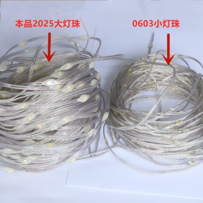 led皮线窗帘灯串低压usb遥控铜丝窗帘灯卧室背景装饰3*3窗帘灯串图2