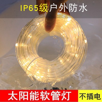 led太阳能管子灯串铜线皮管灯户外防水灯带氛围装饰灯庭院彩灯串图3