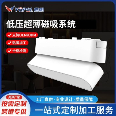 低压超薄导轨磁吸灯客厅家用嵌入式轨道灯明装暗装无主灯批发定制