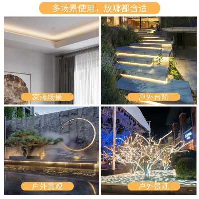 led灯带厂家2835双排220V高压吊顶家装户外工程高亮防水灯带批发图4
