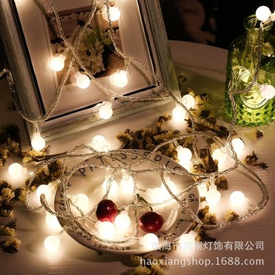 厂家圆形LED灯串小圆球圣诞节插电闪灯亮化节日装饰球形户外露营图4