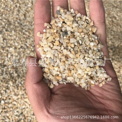 喷砂除锈用石英砂 普通黄色石英砂 耐磨地坪黑色石英砂图2