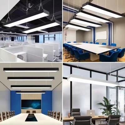 方通灯led办公灯长条灯办公室超市店铺商用铝吊线灯条形吊灯定制图4