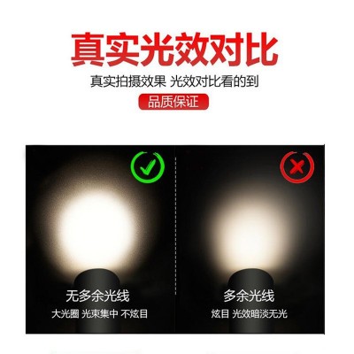 LED轨道灯商用cob明装射灯聚光背景墙服装店展厅可调光吸 顶导轨图2