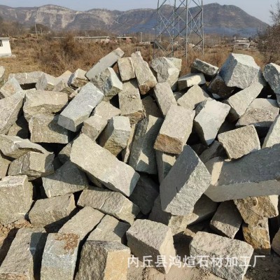 花岗岩青石块天然垒墙石厂家批发复古老石块花园景观黄色砌墙石头图4