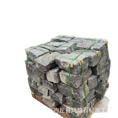 花岗岩青石块天然垒墙石厂家批发复古老石块花园景观黄色砌墙石头图5