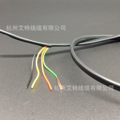 四芯扁平电话线 7*0.16BC裸铜柔性电线 RJ11室内电信网络通讯电缆