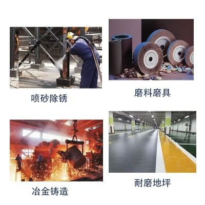 厂家批发高硬度金刚砂 工业喷砂除锈亮黑砂 耐磨地坪骨料冶金材料图3
