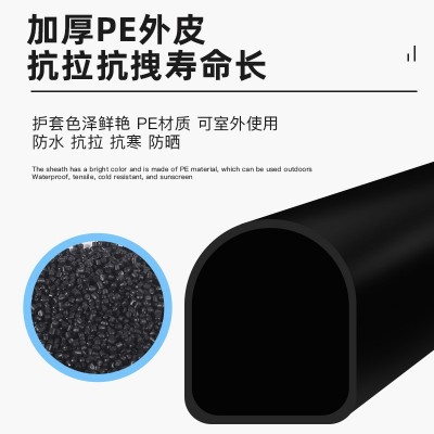 室外网线无氧铜4芯网络监控综合线复合线五类户外带电源一体线图3