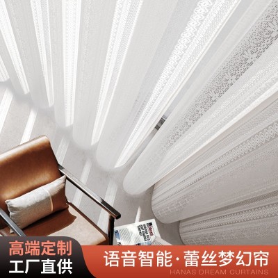蕾丝花纹垂直帘梦幻帘竖百叶窗帘哈纳斯帘客厅办公室遮光梦幻窗帘图2