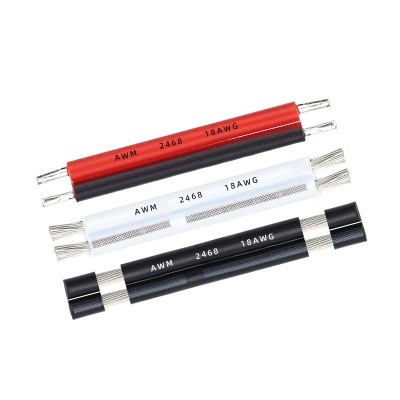 京品批发红黑双并线2468-18AWG沾锡线材电器灯饰两芯电源线束加工图3
