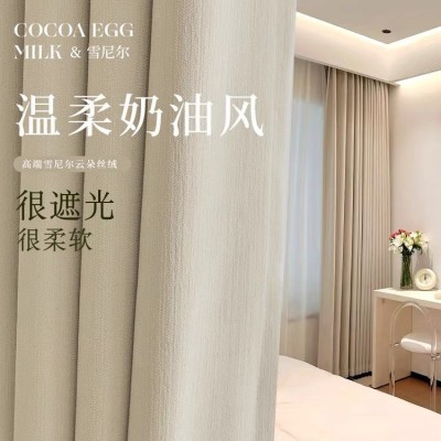 全遮光2025新款挂钩窗帘卧室阳台防晒隔热遮阳帘客厅现代简约高级