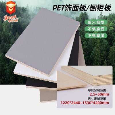 源头厂家PET木饰面板橱柜板护墙板批发尺寸厚度均可定制