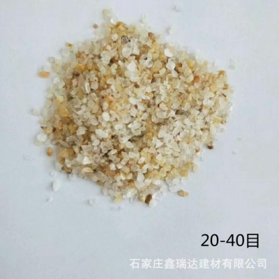 石英砂/粉 精致硅砂 水处理滤料喷砂除锈砂 草坪沙坑填充石英砂图4