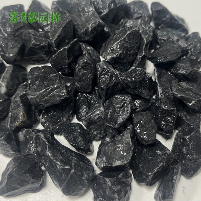 深灰色卵石 深圳园林景观用好质黑色砾石 庭院铺路砾石子 富贵家图2