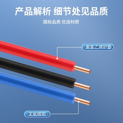 跨境外贸BV无氧铜芯单股2.5平方家用单支硬线家装工程阻燃电线图2